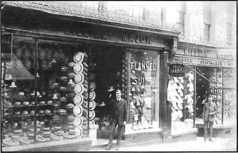 William Major outside our first shop in Shrewsbury